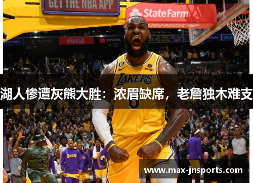 湖人惨遭灰熊大胜：浓眉缺席，老詹独木难支
